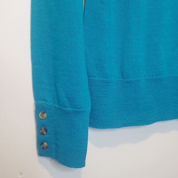 Charter club v-neck button sleeve sweter - Picture 4 of 5